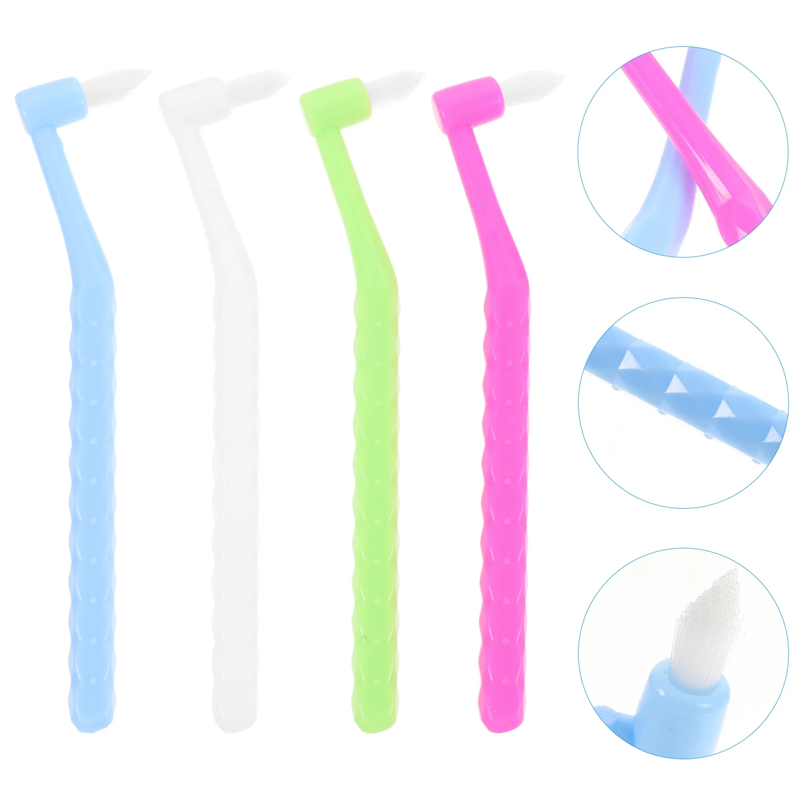 4Pcs Toothbrushes Correction Portable Cleaning Interdental flossing toothbrush