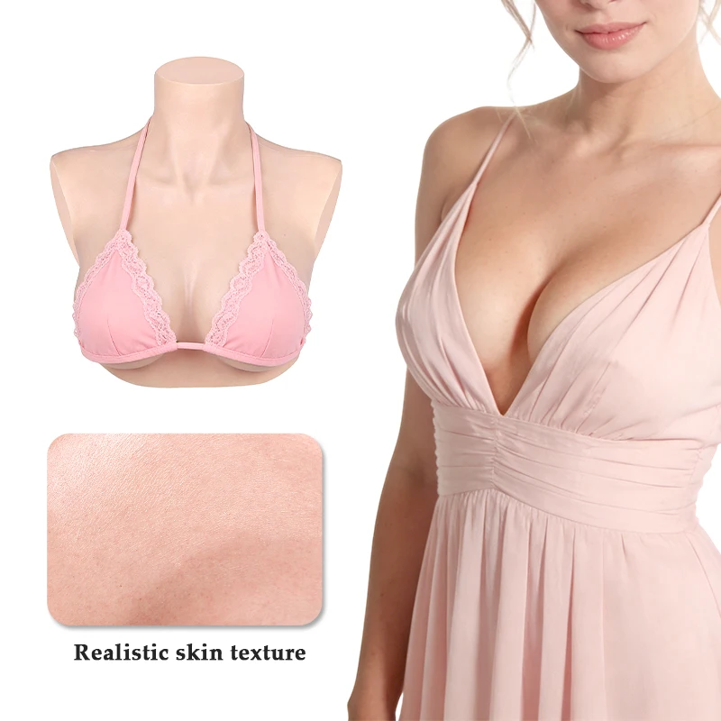 KOOMIHO Realistic Silicone Breast Forms Crossdresser A/B/C/D/E/G Cup Fake Boobs Drag Queen Shemale Transgender Cosplay 4TH GEN