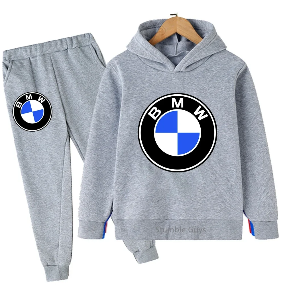 Zestaw BMW dla dzieci: bluza z kapturem, jesienno-zimowa odzież chłopięca, ciepła bluza dziewczęca, dres, styl miejski, odzież codzienna. ​