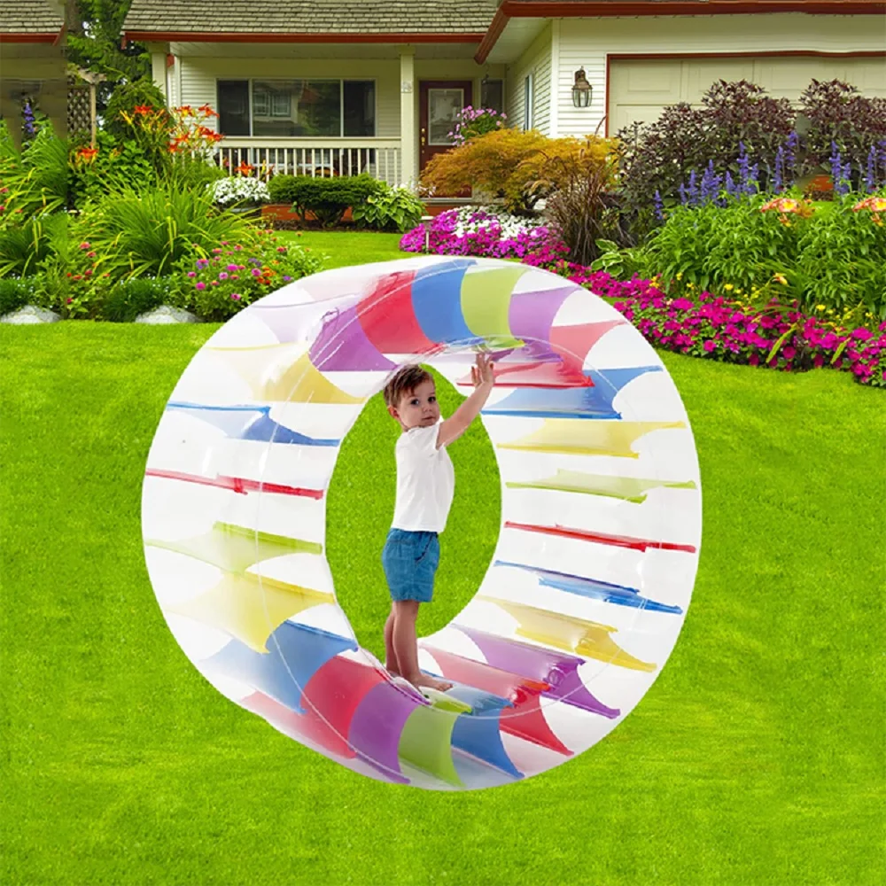 الصيف اللون العملاق PVC نفخ الأسطوانة المائية حمام سباحة الطفو عجلة المياه الأطفال في الحديقة الشاطئ الأسطوانة ألعاب رياضية