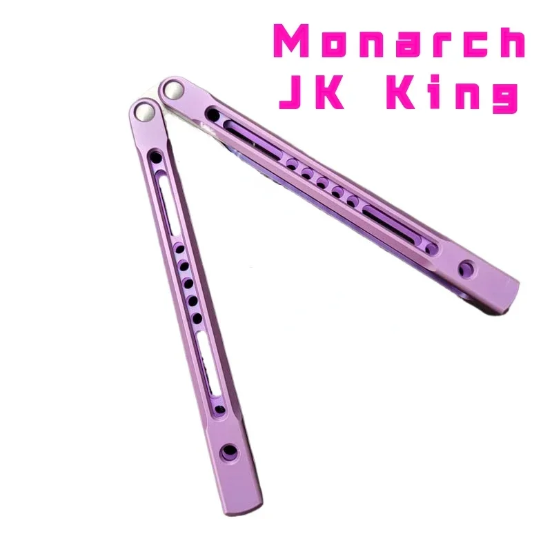 TheOne Monarch JK King Channel Titanium Handle D2 Blade Bushings System EDC Tool