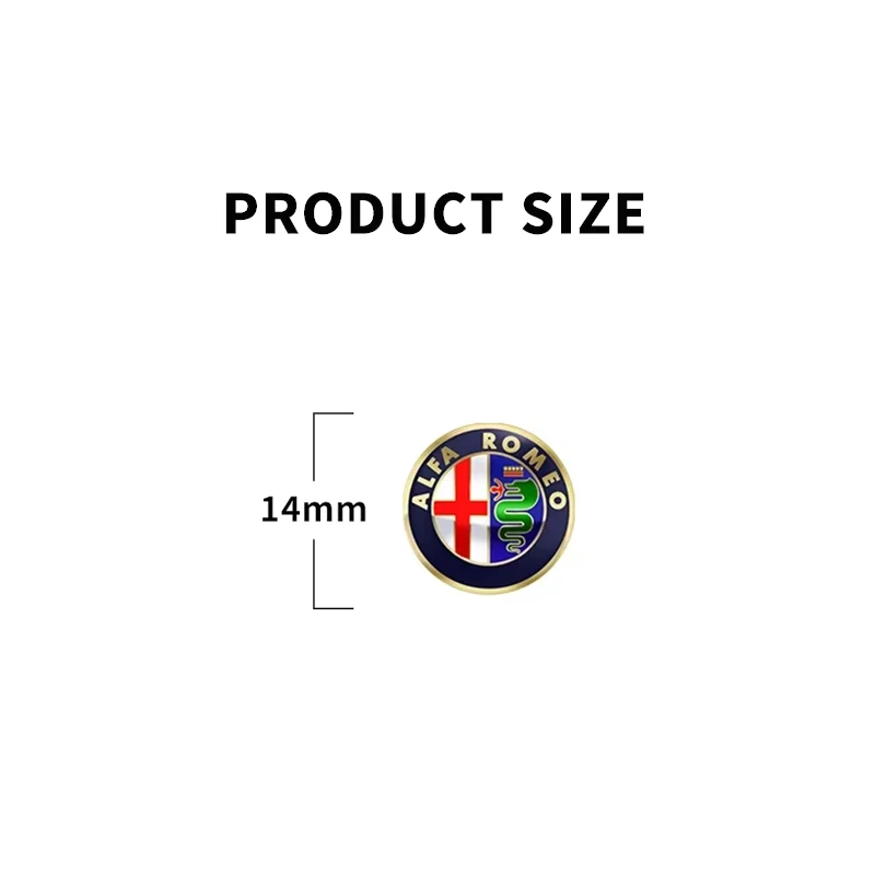 5/10Pcs For Alfa Romeo 147 MiTo Giulia 156 159 Stelvio 4C Giulietta Disco Car Remote Key Stickers Auto Emblem Decoration Decals