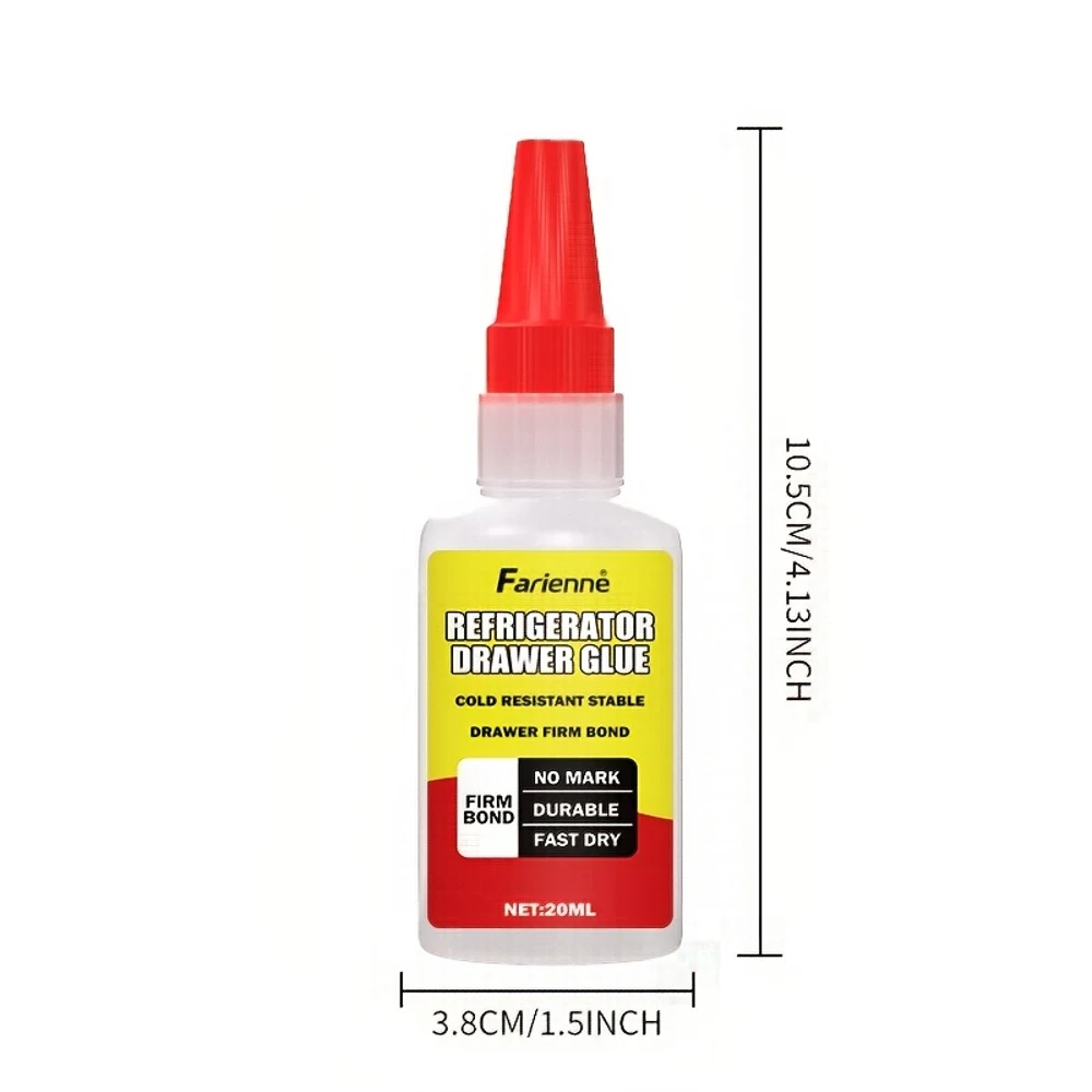 Refrigerator Drawer Repair Glue - Strong, Quick-Drying Adhesive with High Bonding Strength, Resistant to Low Temperatures Withou