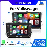 2Din Car Radio Android for Volkswagen Golf 5 6 Polo Passat B6 B7 CC Skoda Jetta Universal Multimedia Carplay Wifi GPS Navigation