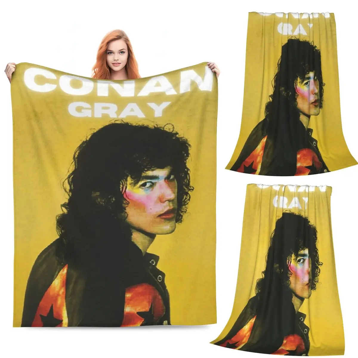 

Конан серый плакат поп-певец плакаты одеяла флисовое одеяло для дивана теплое для дома спальня офисные пледы покрывало одеяло