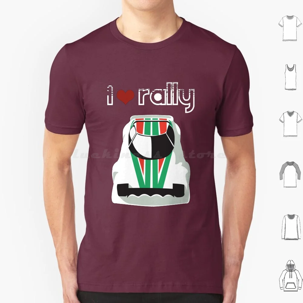 Футболка I Love Rally Lancia Stratos, большой размер, 100% хлопок, ралли Wrc, спорт, любовь, Мотоспорт, автомобиль, транспорт, Автогонки