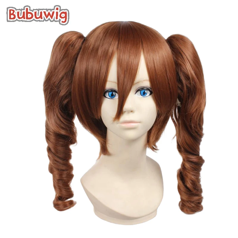 

Bubuwig Synthetic Hair 4 Colors Brown Ponytail Wig Women 40cm Long Curly Red Cosplay Party Lolita Pink Wigs Heat Resistant