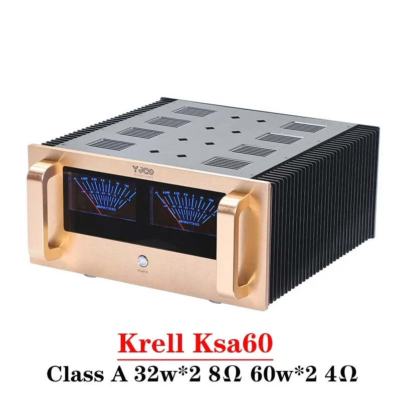 Krell Ksa60 60w*2 2-channel Class A Power Amplifier High Power Low Distortion 16 FETs Vu Meter High-end HIFI Amplifier Audio