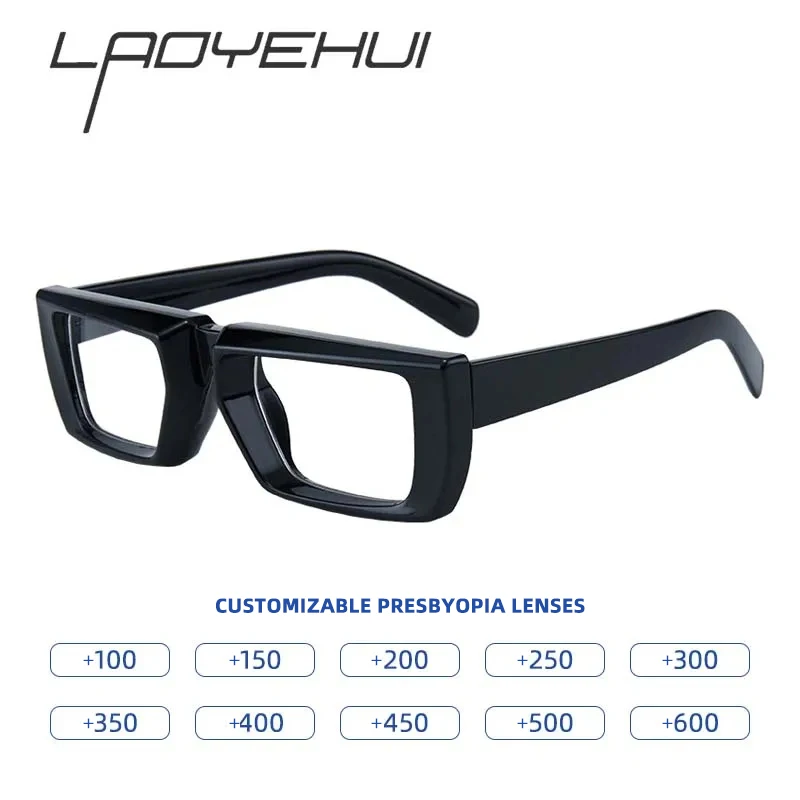 

Retro Frame Reading Glasses for Men Women Anti-Blue Ray Computer Eyewear Unisex Fashion Thicker Sqaure Prescription Eyeglasses