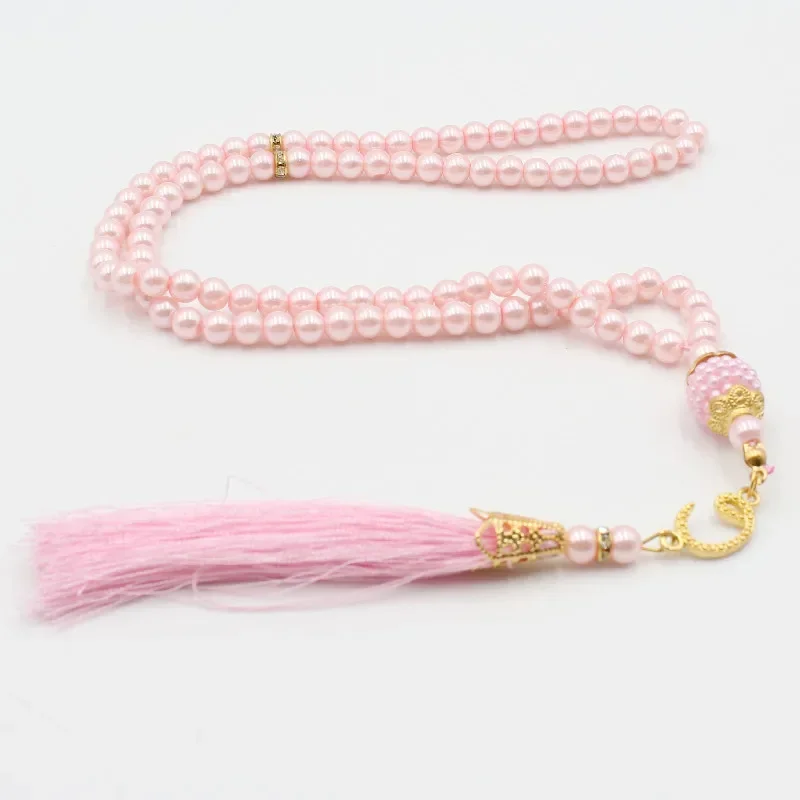 Moslim 99 gebedskralen Tasbih rozenkrans armband islamitische Misbaha parel kralen kwast ketting Ramadan Eid sieraden voor vrouwen mannen