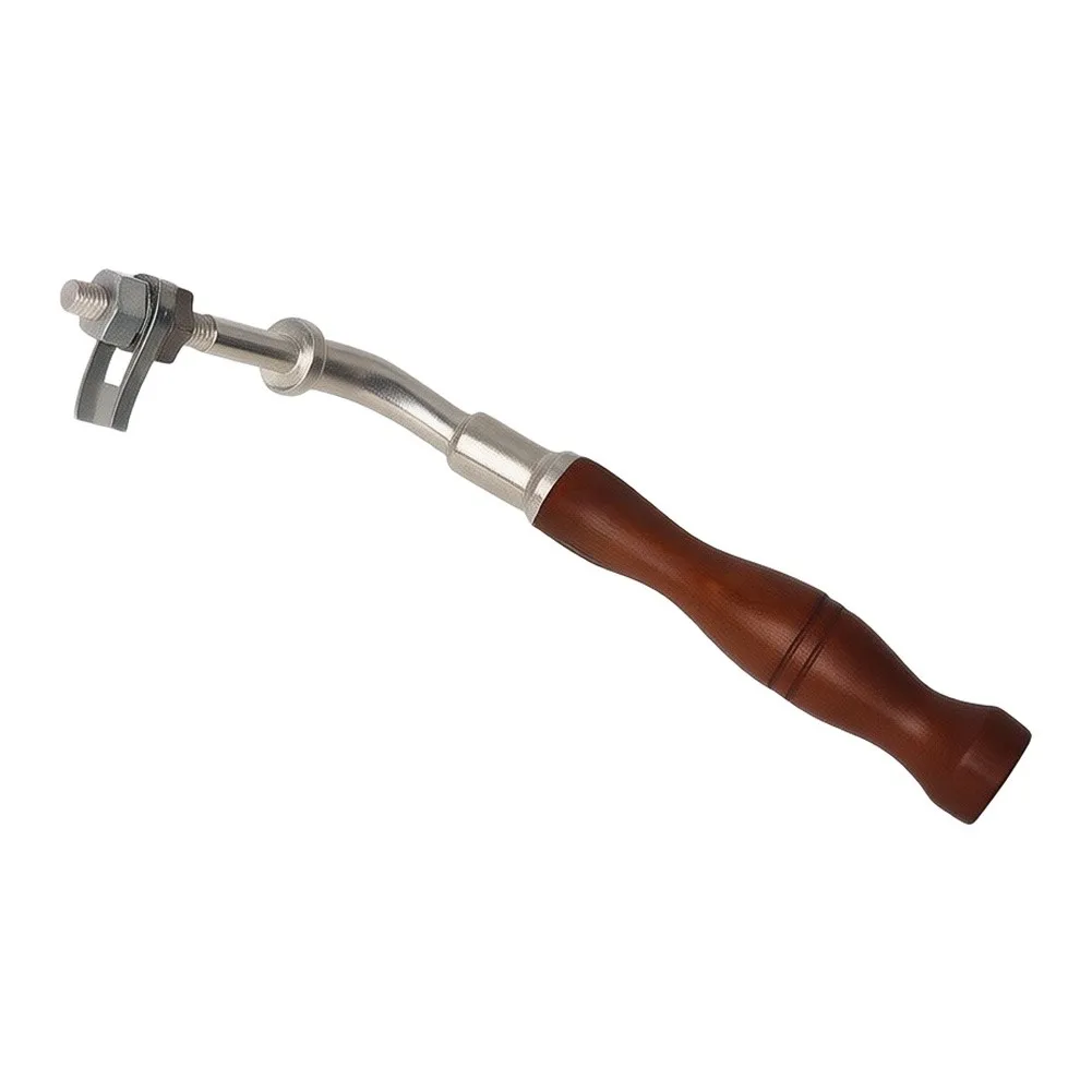 Fireplace Handle Compatible with Most Wood Stoves and Pellet Ovens Featuring M8 Thread and Ergonomic Wood Grip
