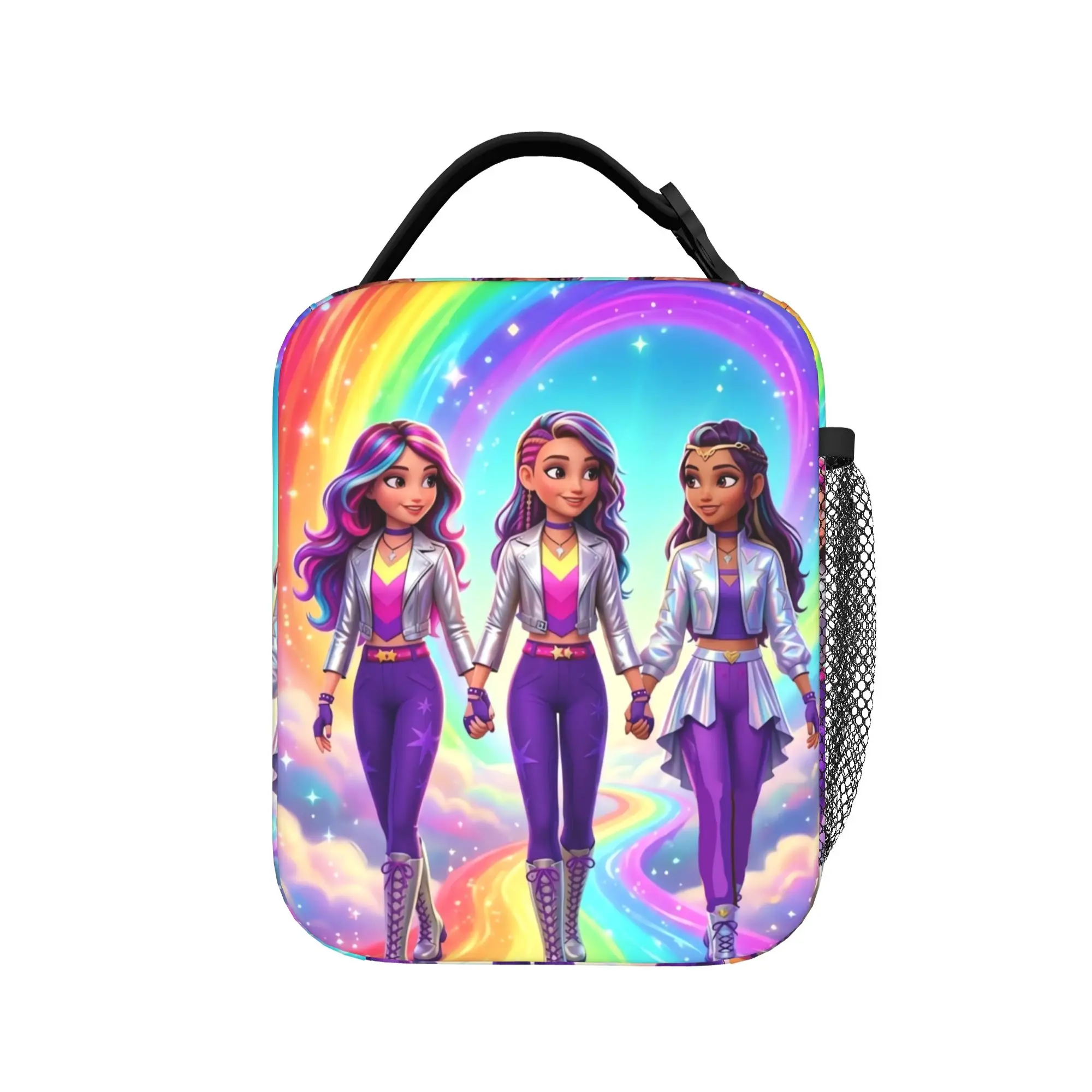 Unicorn Academy Lunch Bag  Kawaii Lunch Box For Girls Office Convenient Cooler Bag Waterproof Print Tote Food Bags