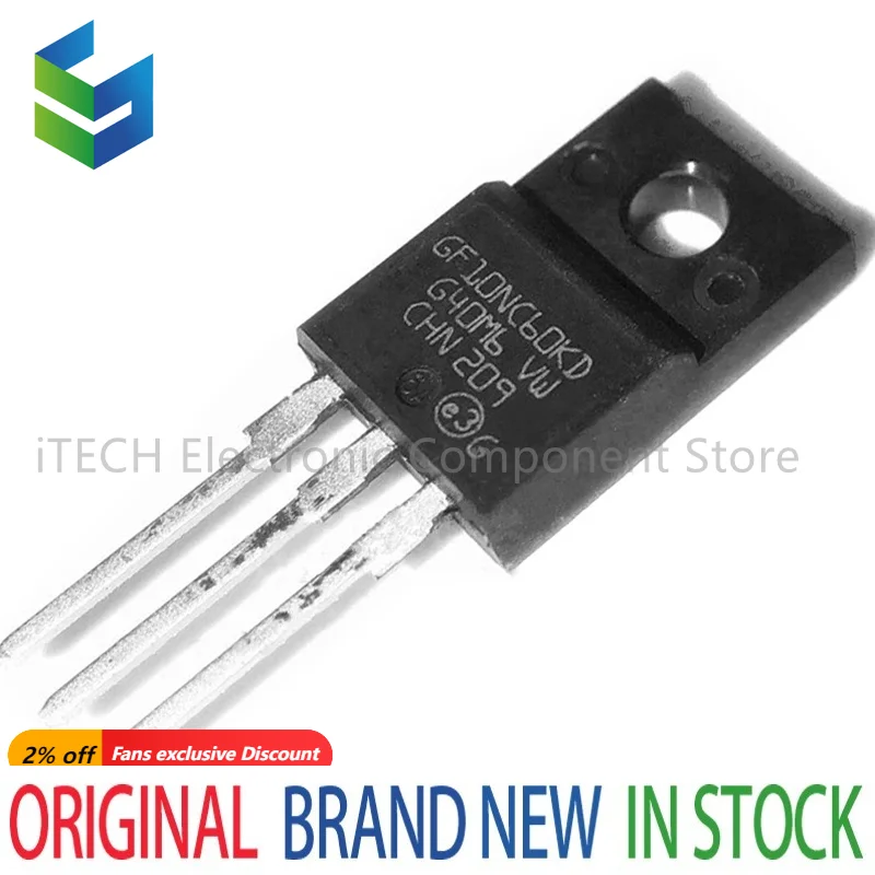 5PCS GF10NC60KD TO-220F STGF10NC60KD TO-220 GF10NC60 10NC60 STGF10NC60 New