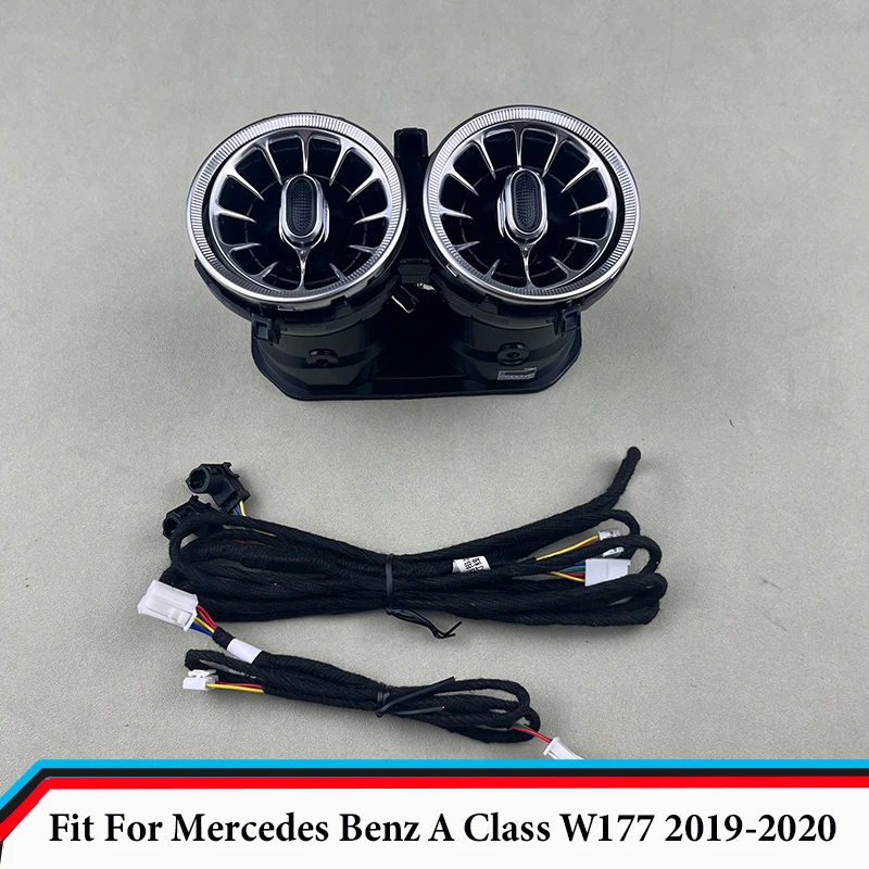 

Two Turbine Rear Ambient Air Vent with Ambient Light Suitable for Mercedes Benz A Class W177 2019 - 2020 Atmosphere Lamp