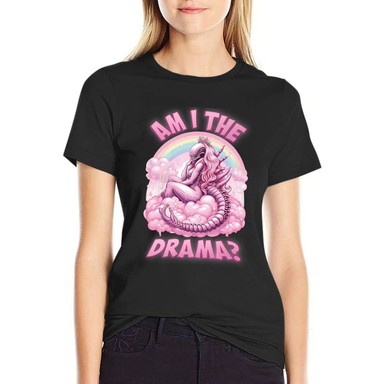 

Am I The Drama Queen Xenomorph T-Shirt summer clothes sublime tees Woman clothing