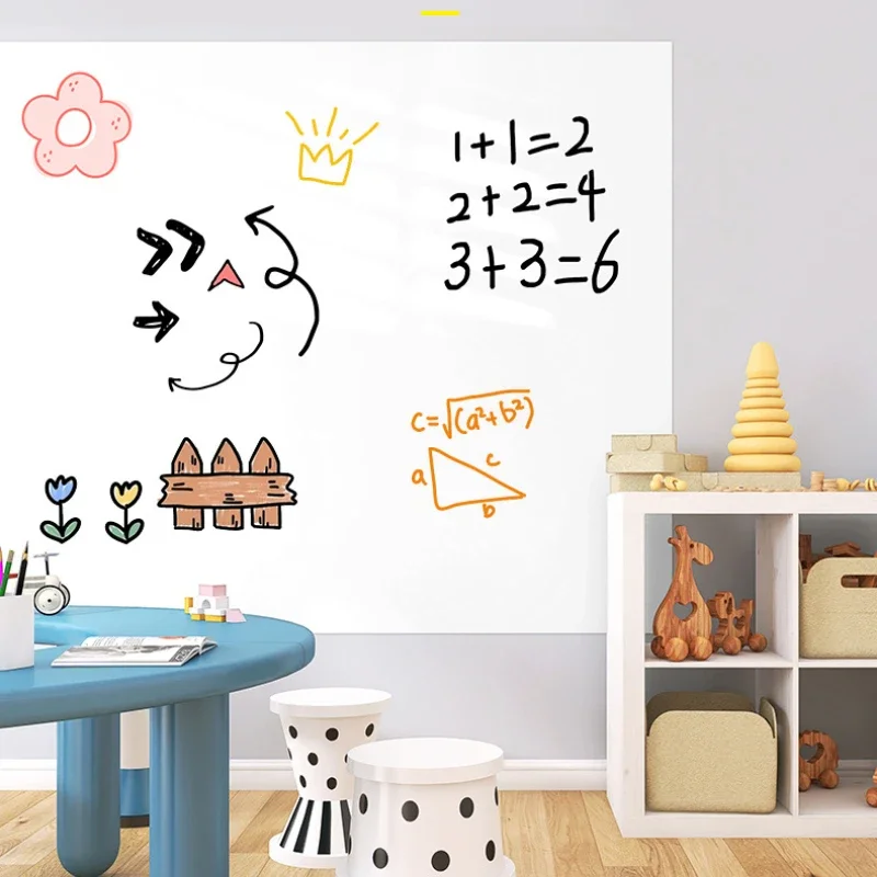 Premium Whiteboard Wall Sticker, Static Cling, Sem Adesivo, Sem Danos à Parede, Fácil de Limpar e Reutilizar, Casa, Escola e Escritório