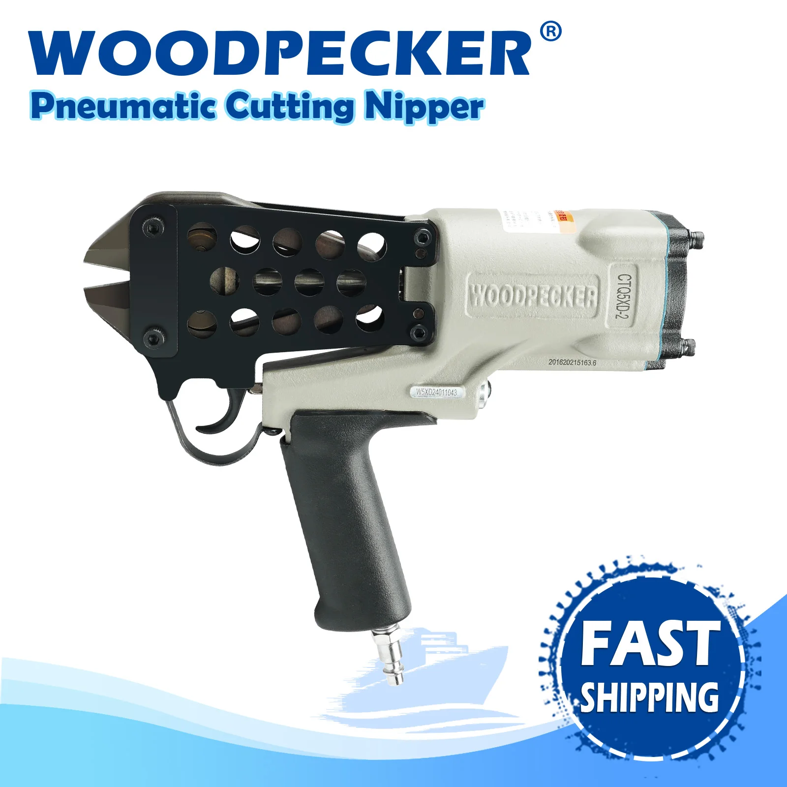 

WOODPECKER CTQ5XD-2 Pneumatic Cutting Nipper, 4-5mm Diameter Wire Cutting, Air Power Wire Shear, Cutting Wire Tool