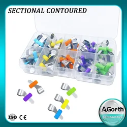 50/20pcs Dental Orthodontic Forming Sheet Sectional Contoured Metal Matrices with Positioning for Dentist Adult/Children