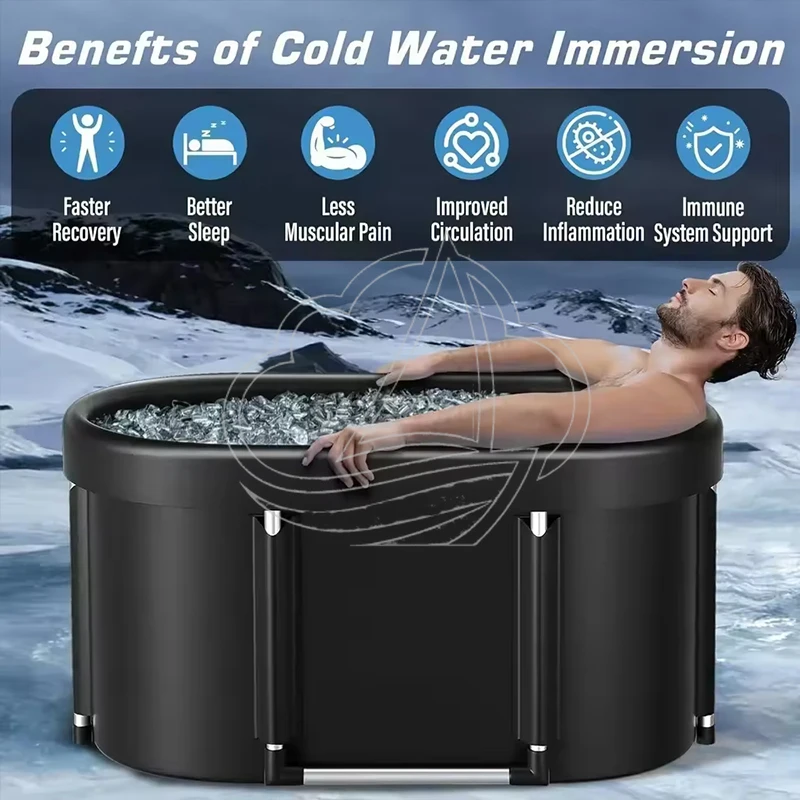 Portable Foldable Ice Bath Tub, Multi-layer Cold Plunge Tub for Outdoor Sports and Athlete Recovery