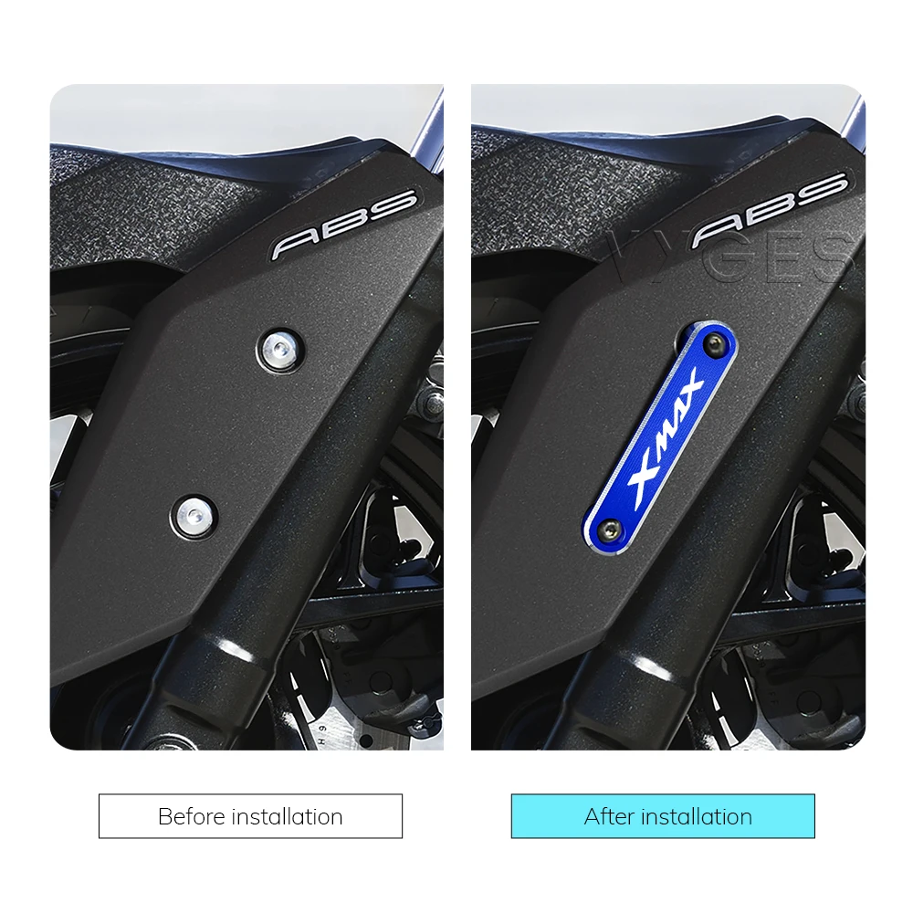 For Yamaha X-MAX XMAX 125 250 300 400 2017-2022 Nmax 155 2017-2024 Motorcycle Mud Guard Fender Axle Coper Plate Decorative Cover