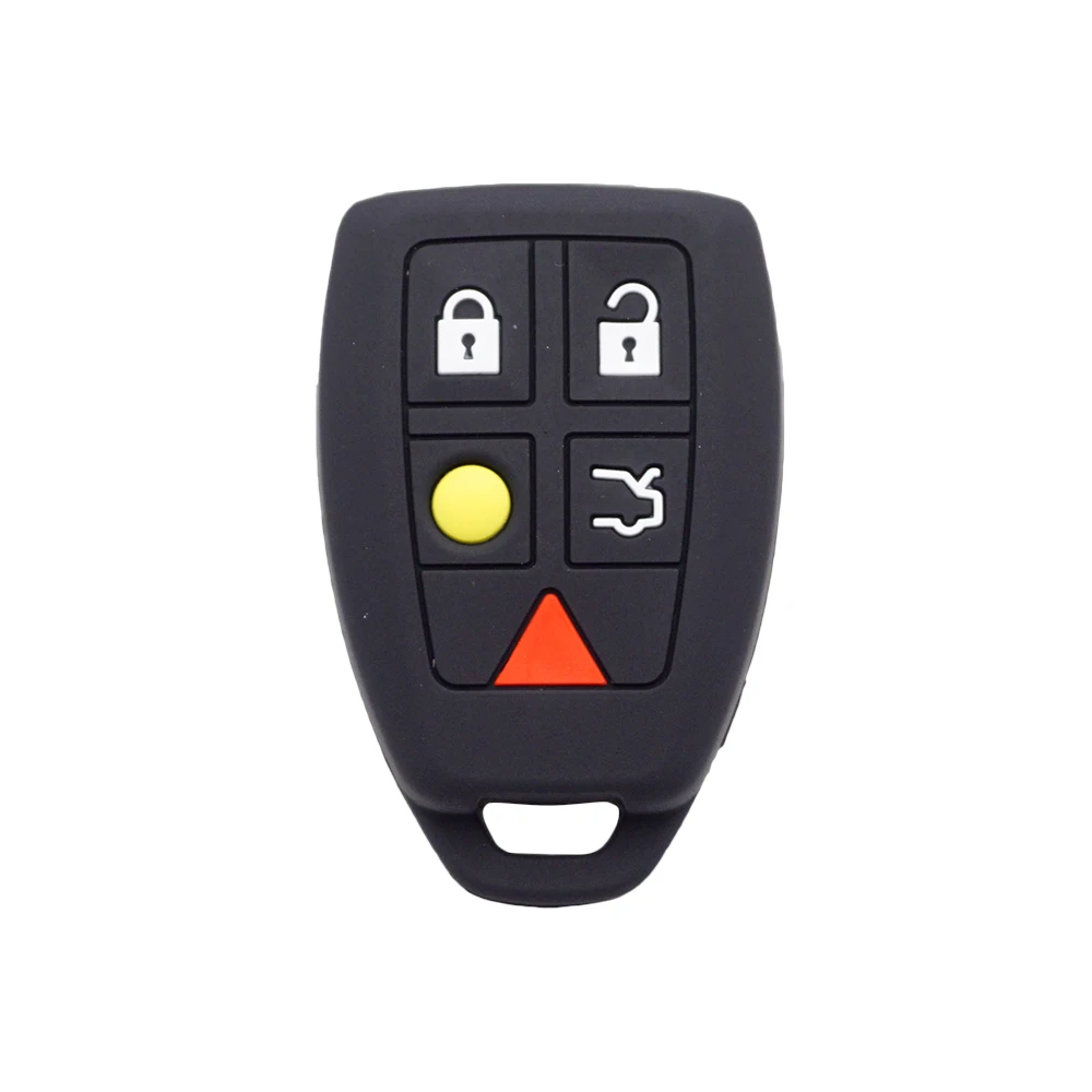 Xinyuexin Rubber Key Protector for Volvo C30 C70 S40 V50 2004-2007 Silicone Remote Key Case Fob Shell Cover Skin Jacket Sleeve