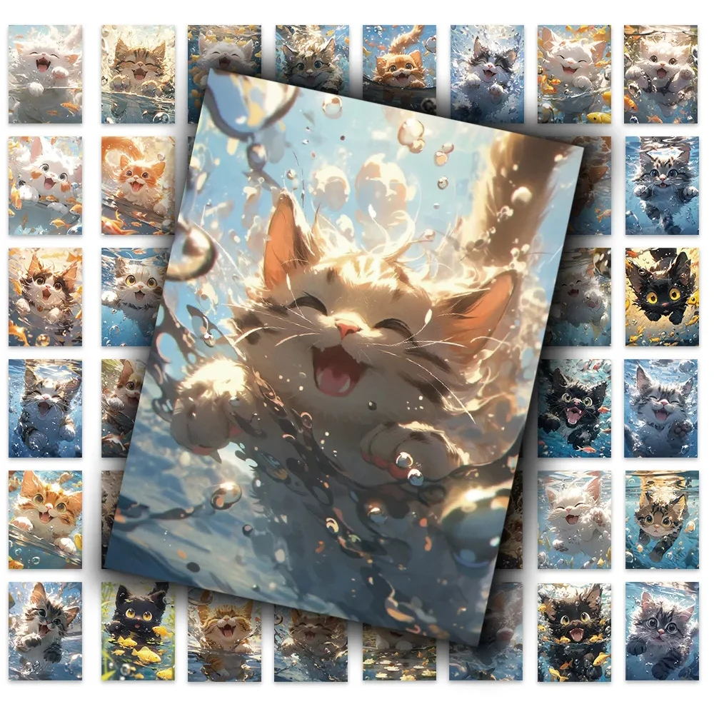 10/30/50pcs Kawaii Anime Gatto Animale Adesivi Creativo Carino Graffiti Decalcomanie FAI DA TE Bagagli di Skateboard Telefono Adesivo Per Auto Divertimento per il Regalo