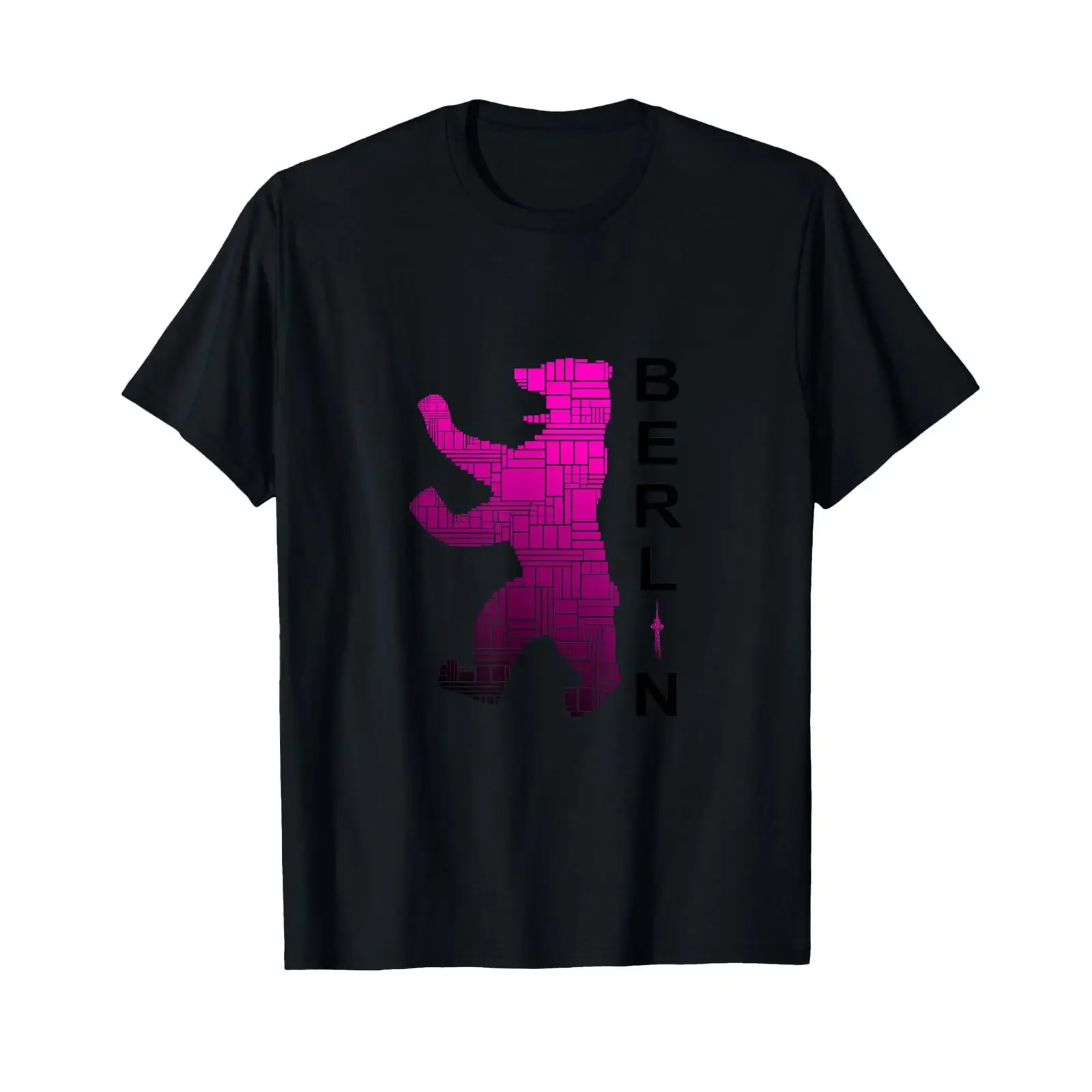 T Shirt with German Text quot Ich liebe Berlin Language black vintage Washed streetwear Versatile fashion Slightly Comfortable