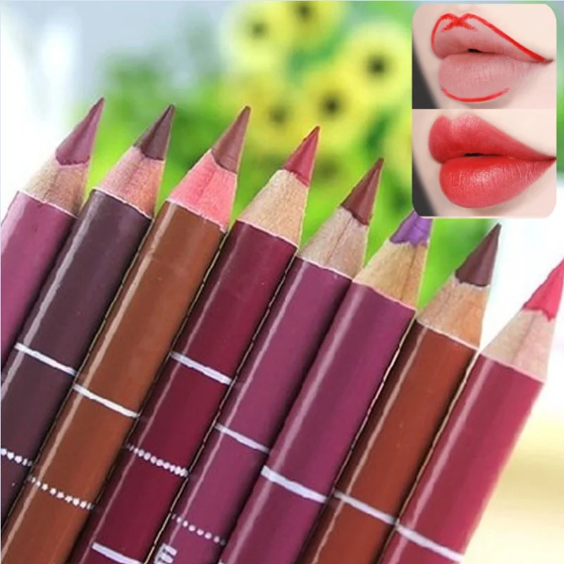 1 Stuk Hout Lip Liner Waterdichte Dame Charmante Zachte Lip Lijn Potlood Make Up Vrouwen Langdurige Cosmetische Tool Professionele 28 Kleur