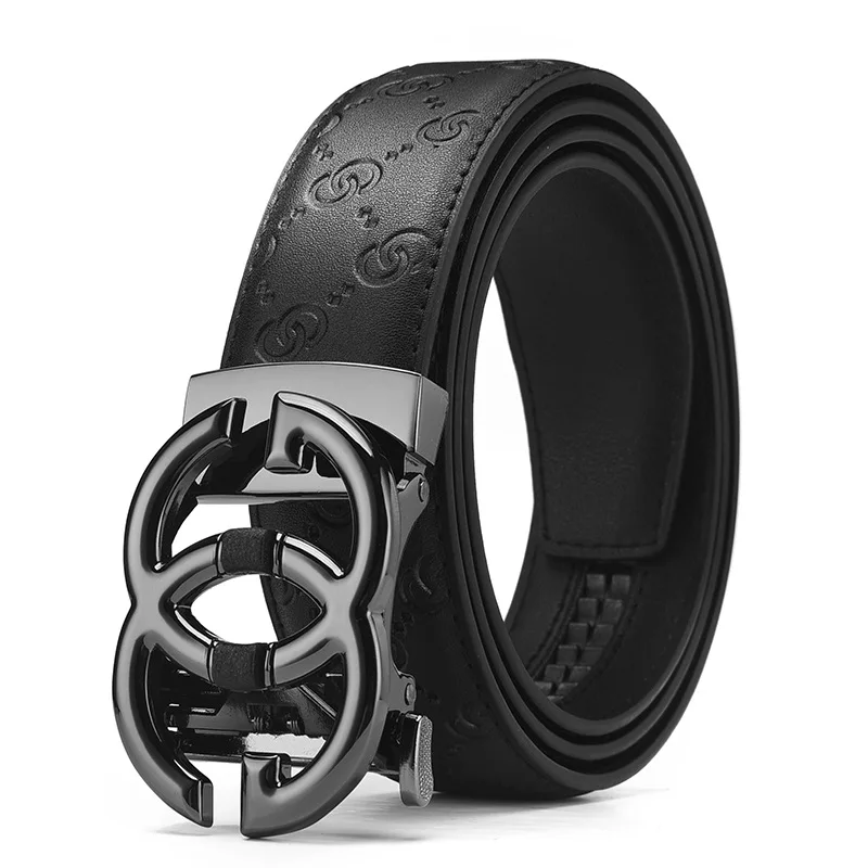 2026 Genuine Leather Belts Waist Straps for Jeans Men Double G Famous Luxury Brand Designer Alloy Automatically Buckle Belt