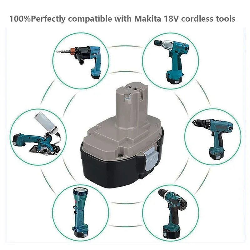 Suitable for Makita electric drill and other series of electric tools, 18V4800mAh battery, wrench, electric drill