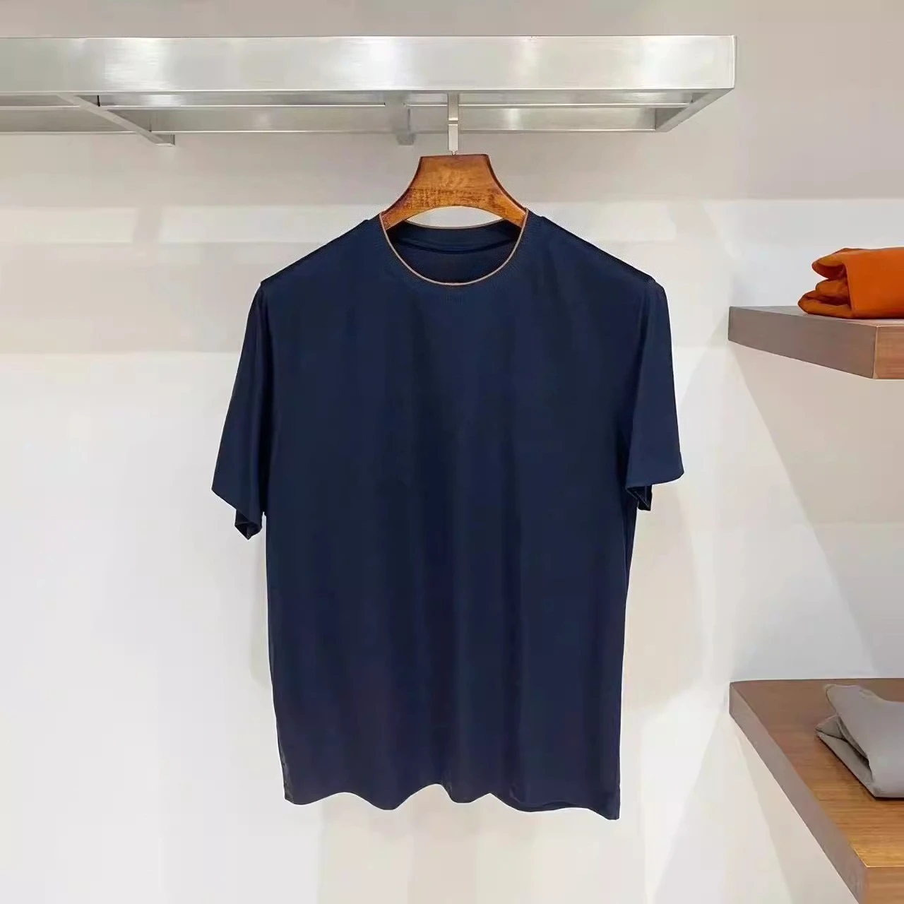 

Мужская футболка BC Italy с вышивкой в стиле Old Money, с коротким рукавом, цвет винегрет