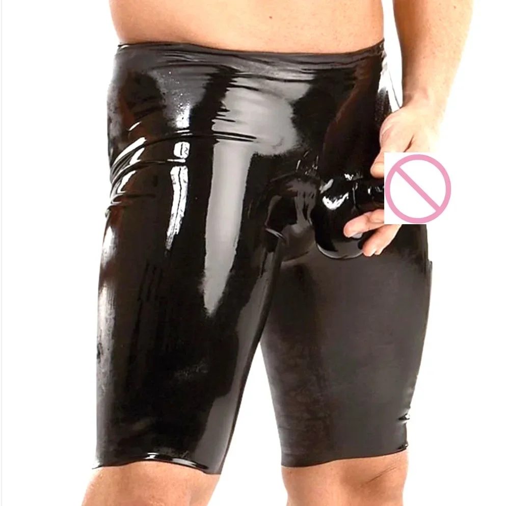 

Sexy Mens lingerie Faux Leather boxers Short Pants Latex gay Costume Fetish Sexy Costume PVC sexy pants For Men ecowalson