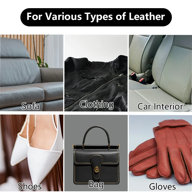 Locbondso Leather Tears Repair Cream Leather Scratches Refurbish Tool Repair Leather Sofa Holes for Home & Car