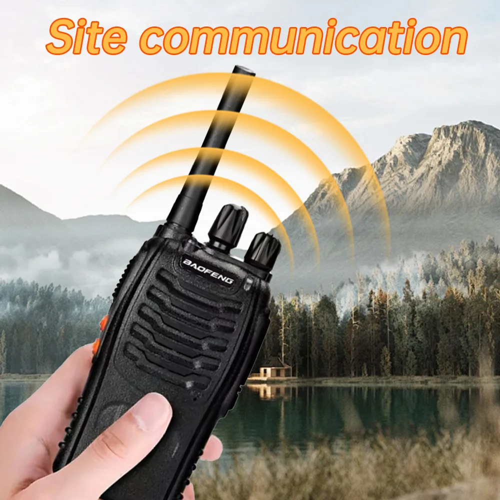 2PCS Original Baofeng BF-88E 3-5km Long Range Handheld Walkie Talkie 16CH UHF PMR 446.00625-446.19375MHz 1500mAh Two Way Radio