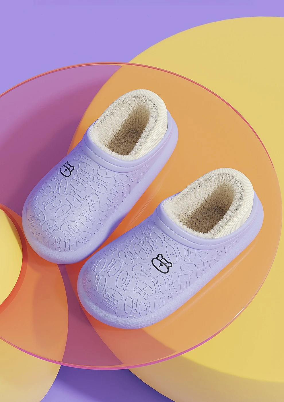 Wasserdichte Winterhausschuhe für Damen und Herren – rutschfeste Plüsch-Schnürschuhe, dicke Sohle für Innen- und Außenbereich für Dusche und Zuhause – Detail 2