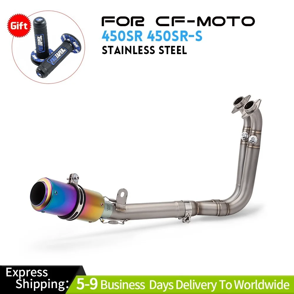 

Motorcycle Exhaust System Slip-On Muffler Link Pipe For CF-Moto 450SR 450SR-S Exhaust Systems Exhausts Pipes