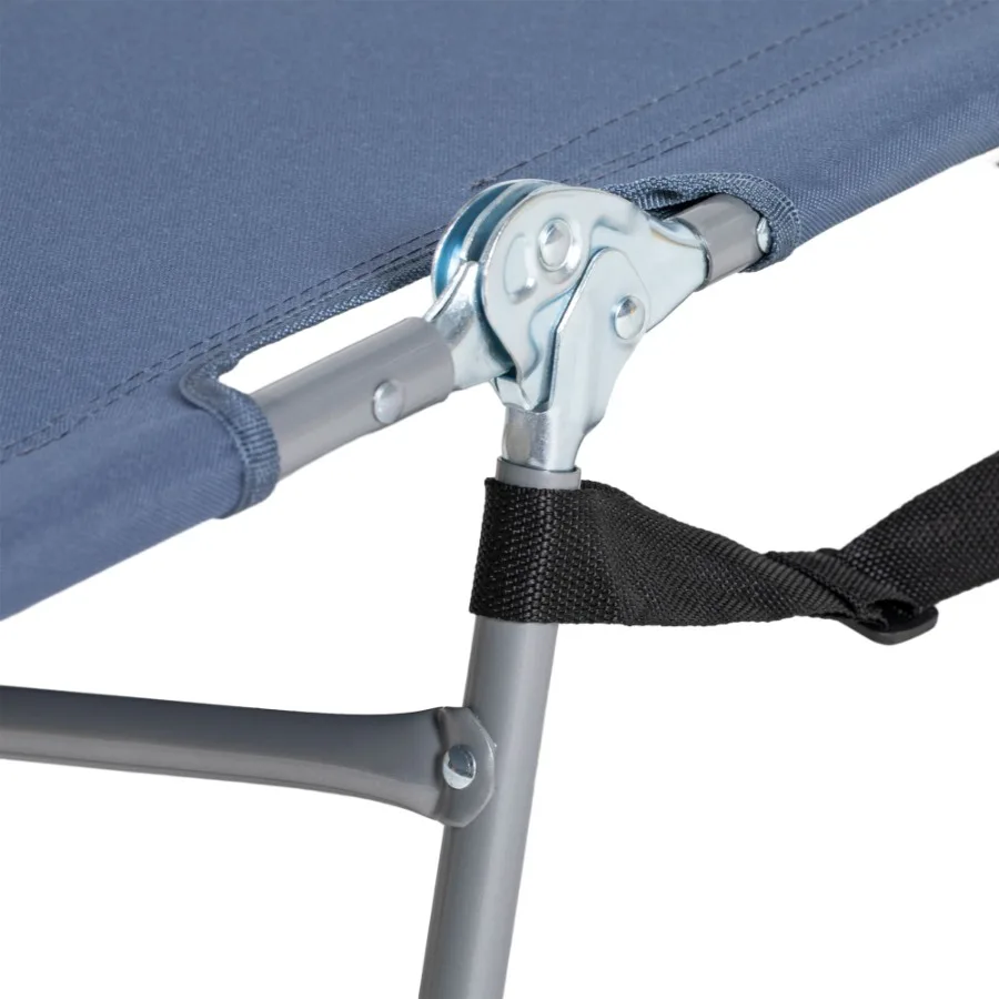 Klappbarer Strand-Loungesessel mit Gesichtsloch und Armschlächern, 5-stufig verstellbare Sonnenliege, Bräunungsstuhl mit Kissen für Terrassengarten