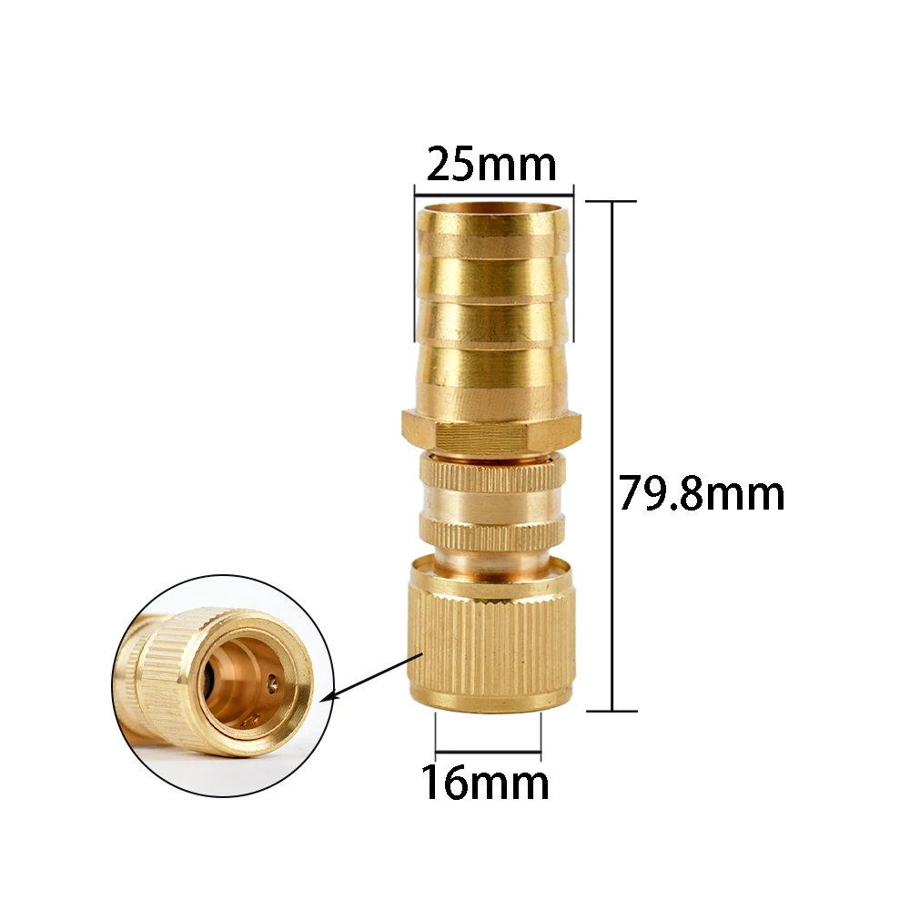 1PC mosiężna złączka rurowa 6 ~ 25mm końcówka króćca do węża Qiuck złącze akwarium armatura nawadnianie ogrodu fajka wodna złącze