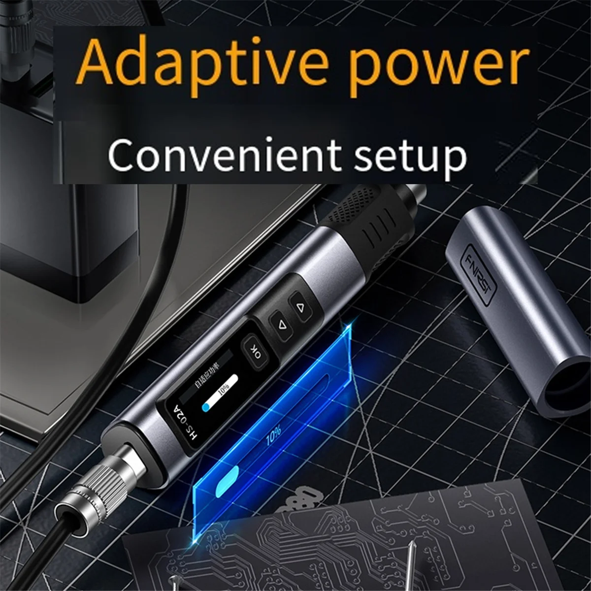 FNIRSI HS-02A soldador portátil HS02A PD 100W herramientas de reparación de soldadura de temperatura constante ajustable