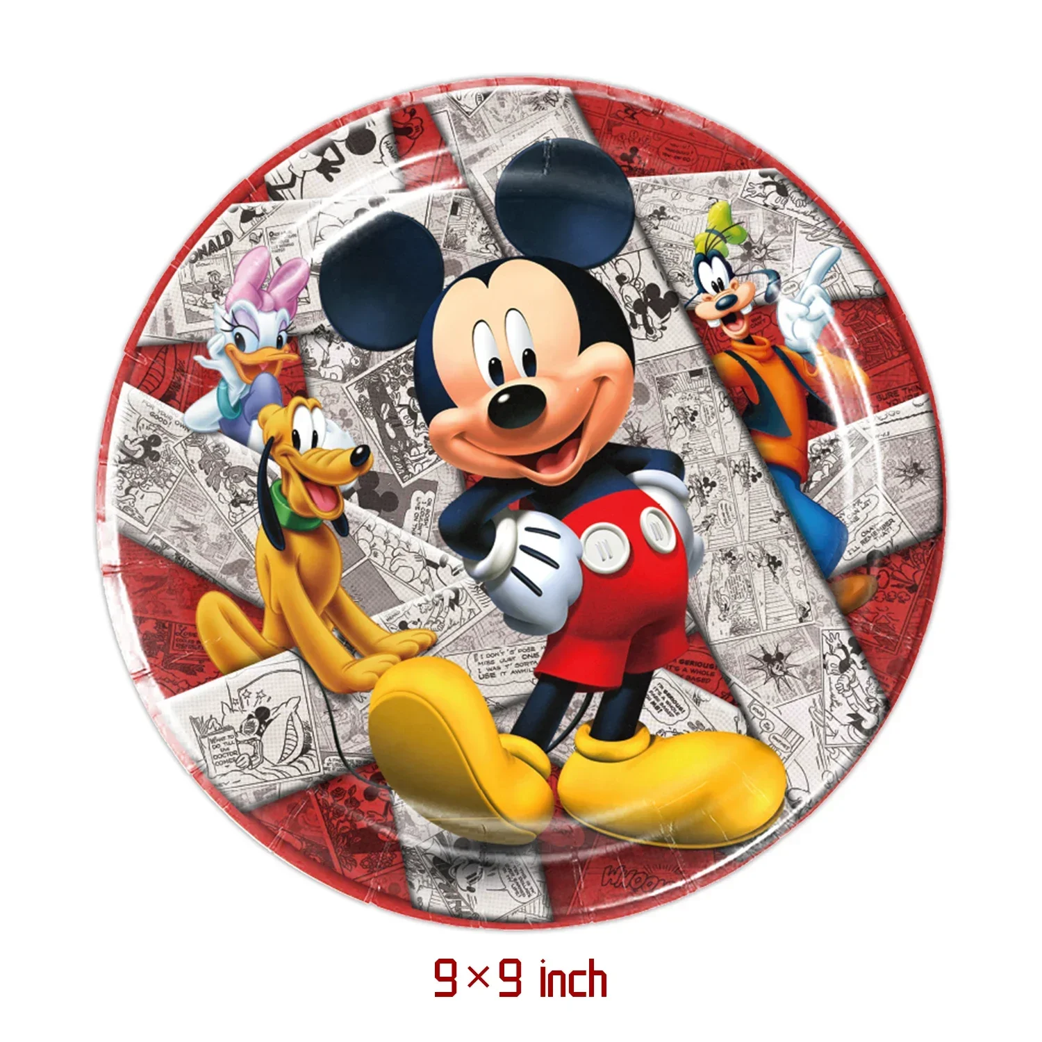 Mickey Mouse Birthday Party Decorations Plates Balloons Disposable Tableware Baby Shower Supplies Customizable Backdrop