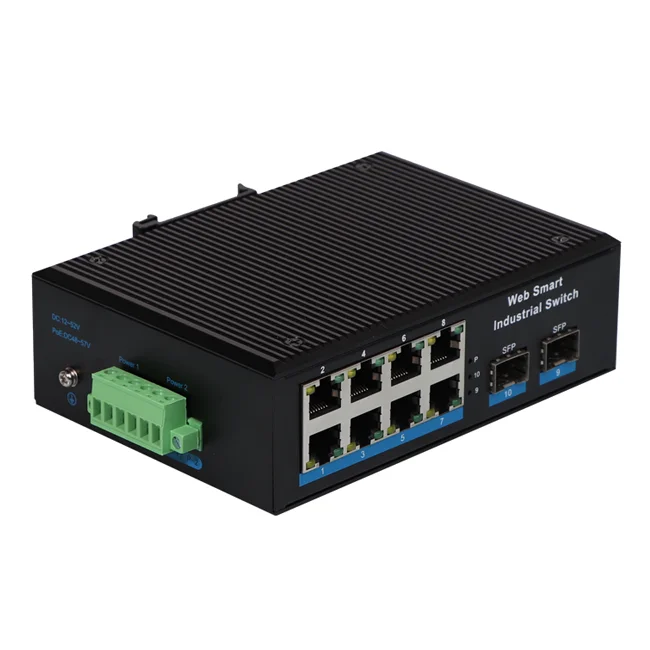 Industrial Gigabit Network Switches Poe Switch  2   SFP Network 8 Port  Switch view 4
