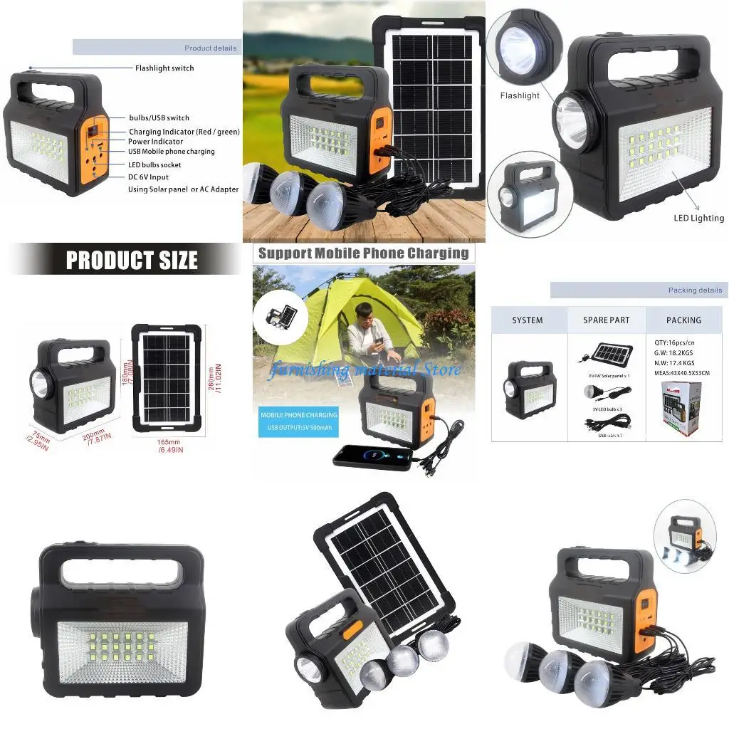 

Y5GD Thin Solar Lamp with Hook Appendage for Crisis Preparedness