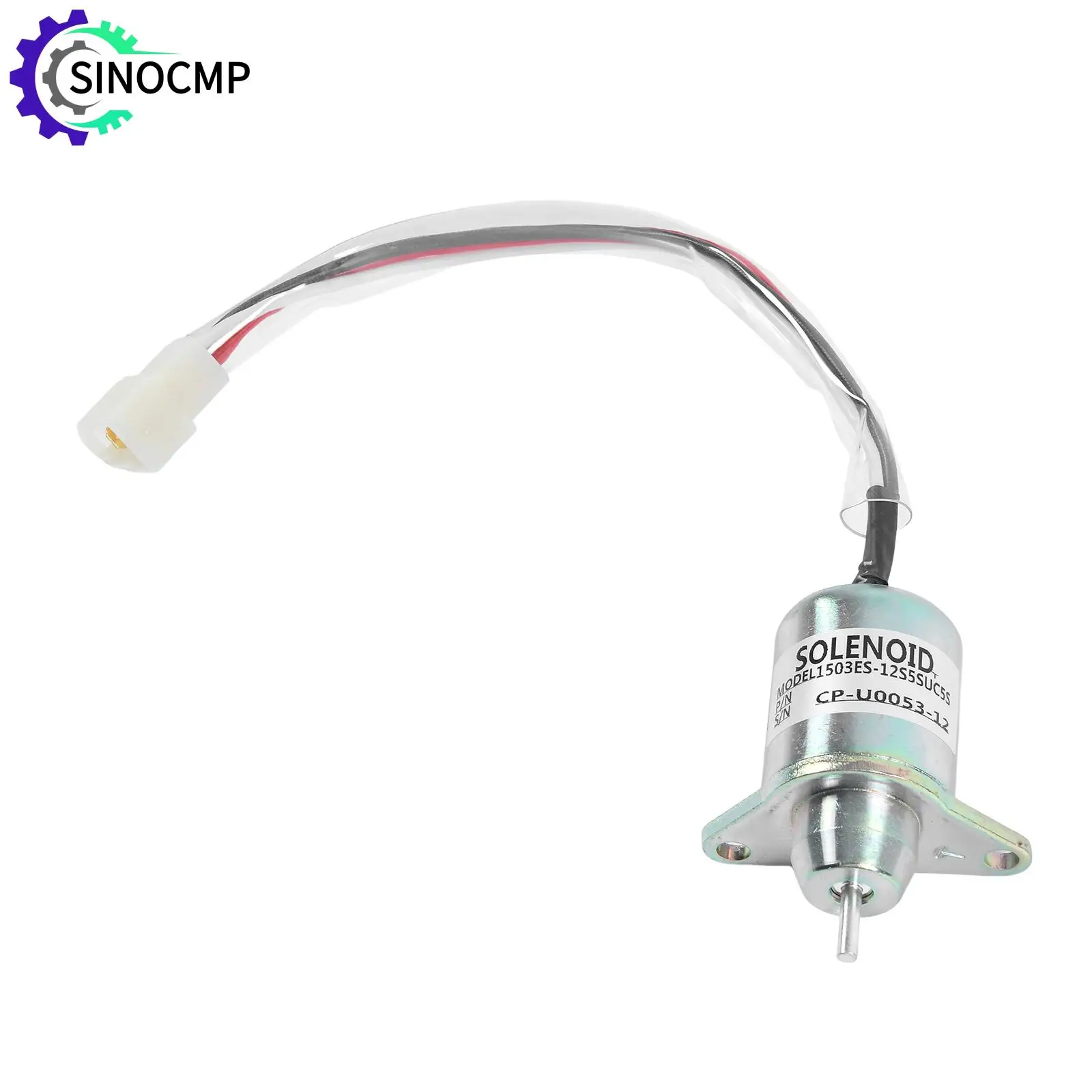 Fuel Stop Solenoid Valve 119653-77950 for Yanmar 3TNE84 3TNE88 4TNE84 3TNV70 3TNV76 4TNV84 Engine John Deere Tractor X495 X595