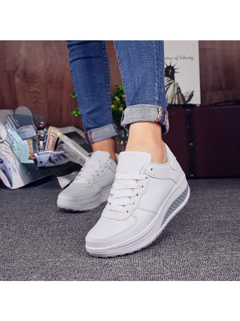 2024 Women\'s sneakers  New breathable shoes Waterproof wedge platform women\'s sneakers Casual shoes swing shoes