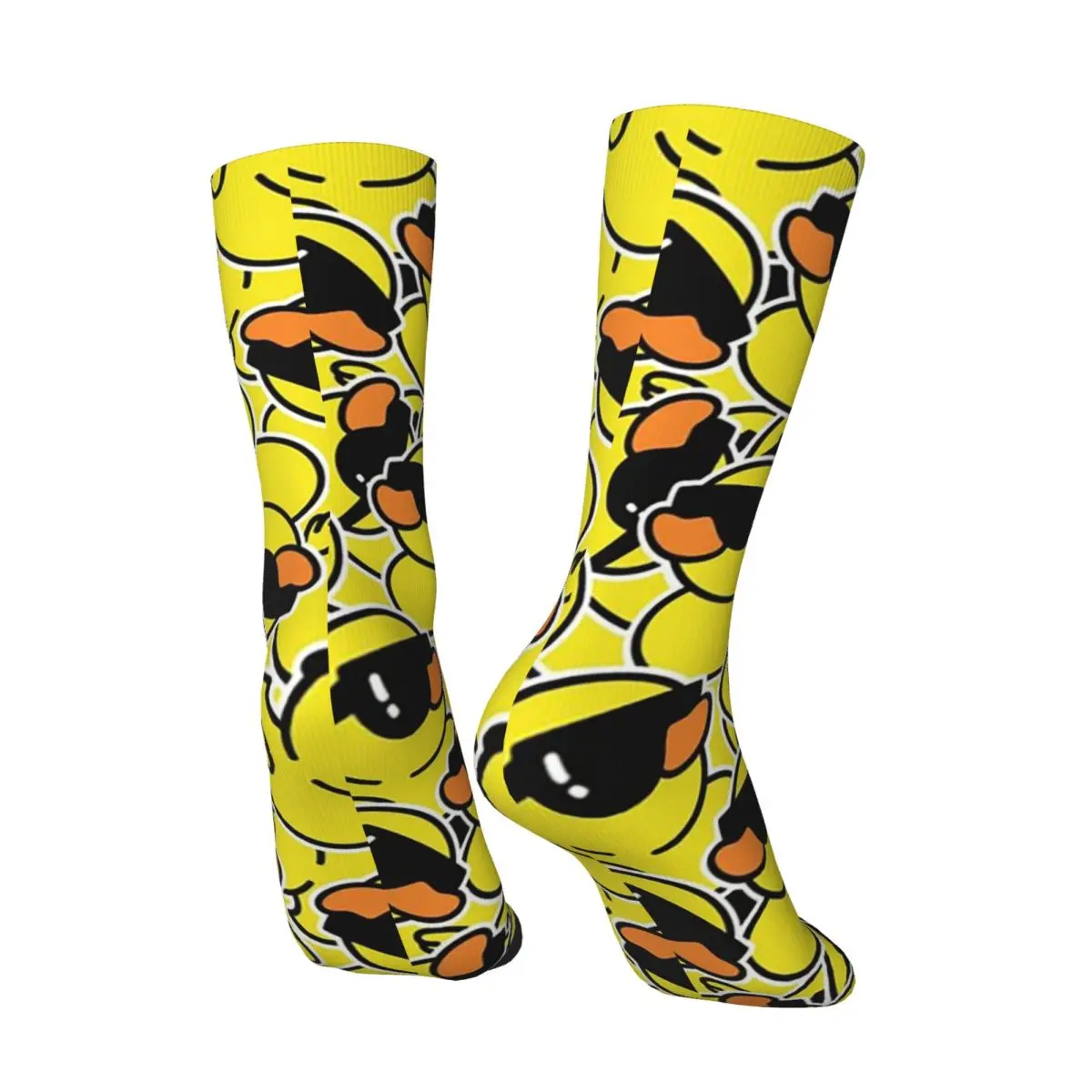 All Seasons Cute Cartoon Rubber Duck Socks Harajuku Crew Socks Super Soft Stockings for Men Women Valentine's Day Gifts