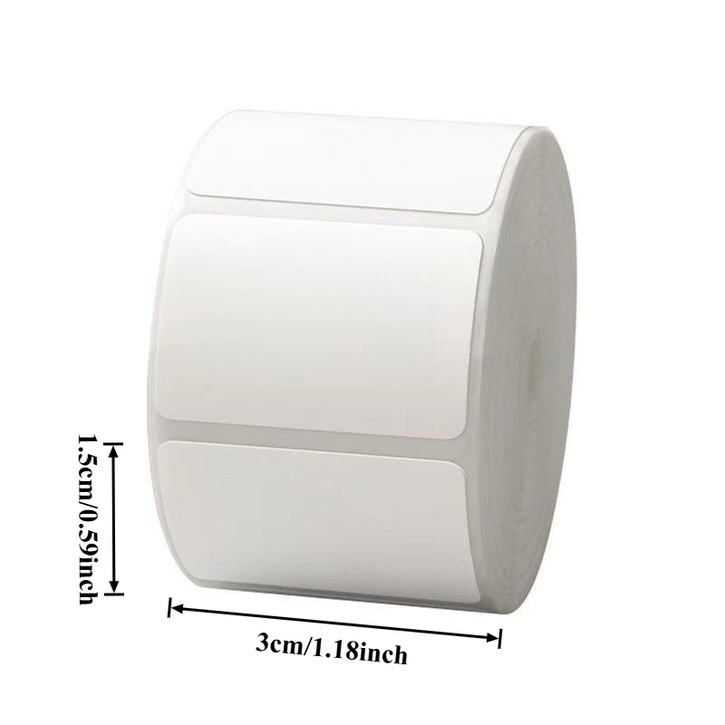 1500Pcs High Adhesive White Rectangular Sticker Labels Self-adhesive Tag Paper for Home Office Warehouse Retail Classification