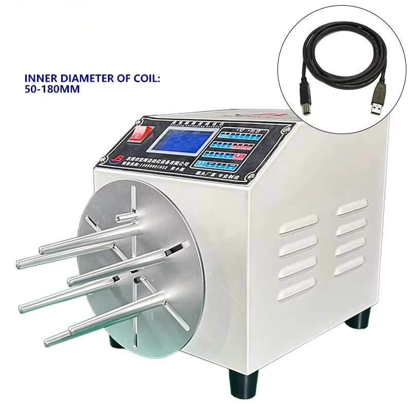 Charging Cable Winding Machine with O or 8 Shape Semi-automatic Power Cord Data Wire Coiling Winder Mobile Phone Charger USB