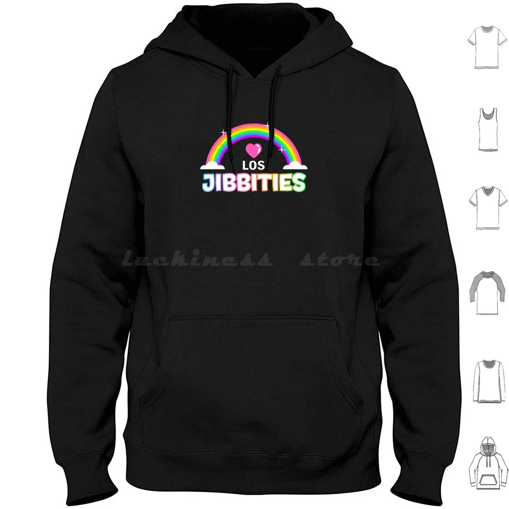 Los Jibbities Pride Rainbow Love Hoodie Cotton Long Sleeve Los Jibbities Idea Quote Sayings Funny Humor Birthday Christmas