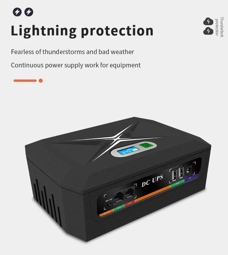 

60W Portable Mini UPS With 12V 60Watt Backup Power Networking Applicable for DC Power Supplies Wifi UPS with Backup Time Feature