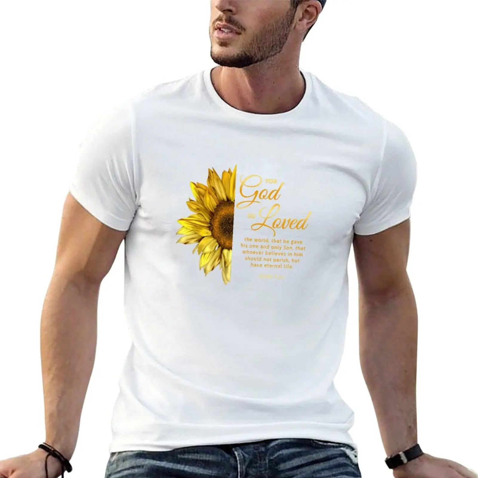 

message from john 3 :16 T-Shirt t shirts cotton 100% t shirt men 100% cotton luxury brand T-Shirt